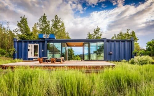 shipping container off grid home